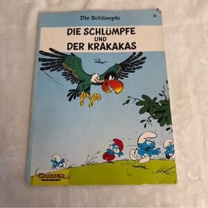 Rare Vintage Die Schlumpfe The Smurfs And The Howlibird In German Carlsen Comics